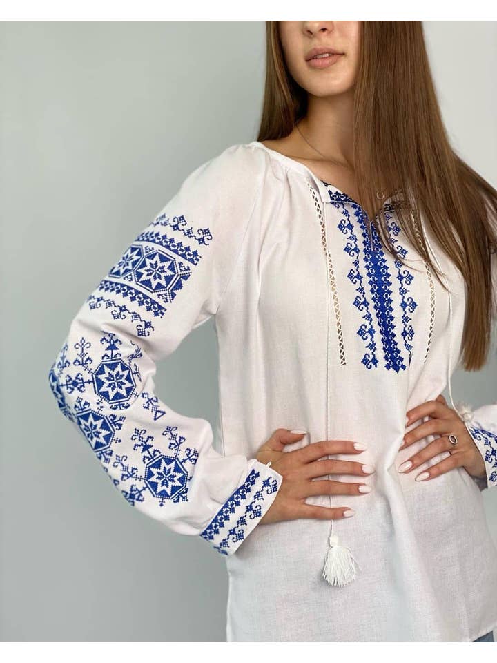 Folkmoda - Wholesale Blouse - Women's - Women's Embroidered Blouse Jasmine