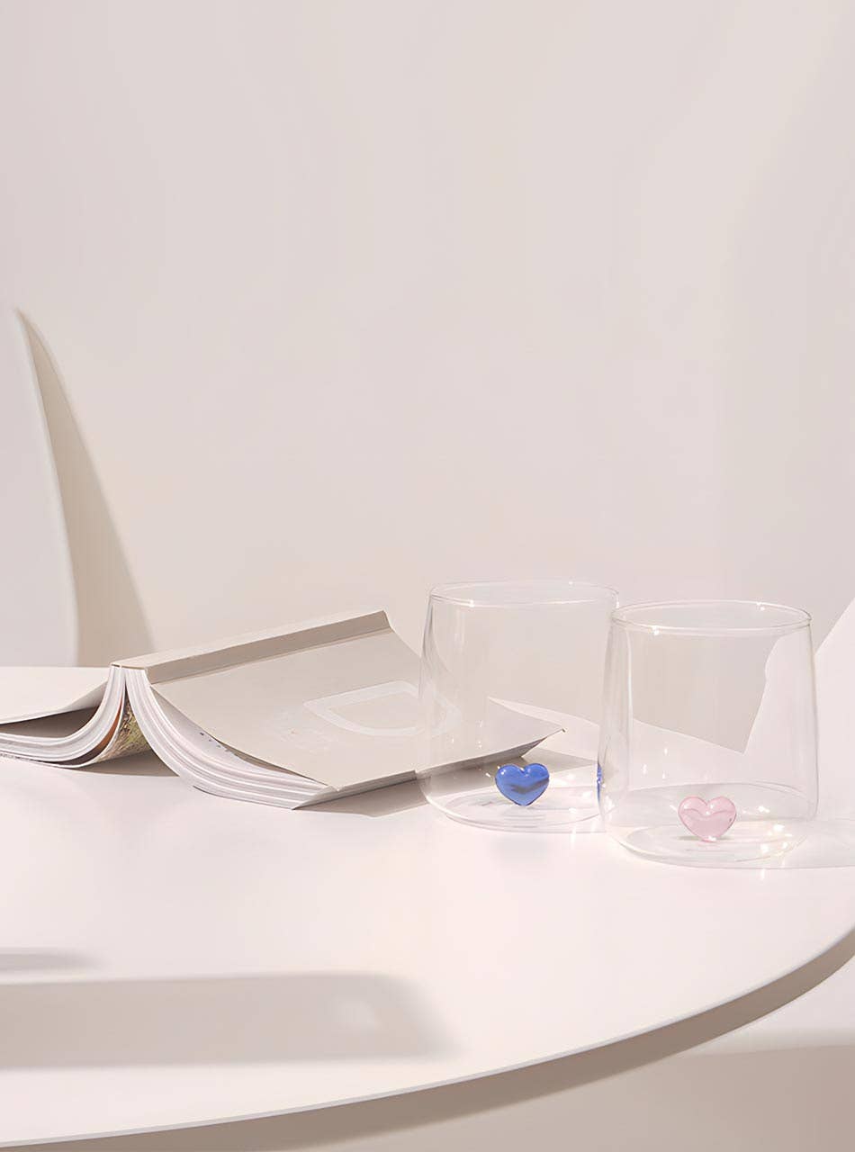 TUTU Home – wholesale Dricksglas och koppar – "L'amour" Hjärtglasbägare – 280 ml | Borosilikatglas med hjärtdetalj6
