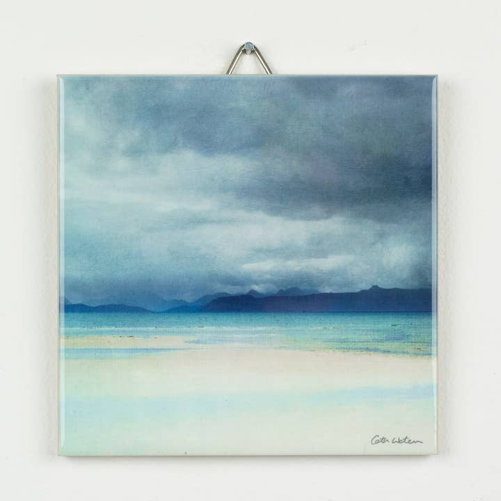 Skye and Raasay from Applecross Gift Boxed ceramic art print for wholesale by Cath Waters Scottish Landscapes