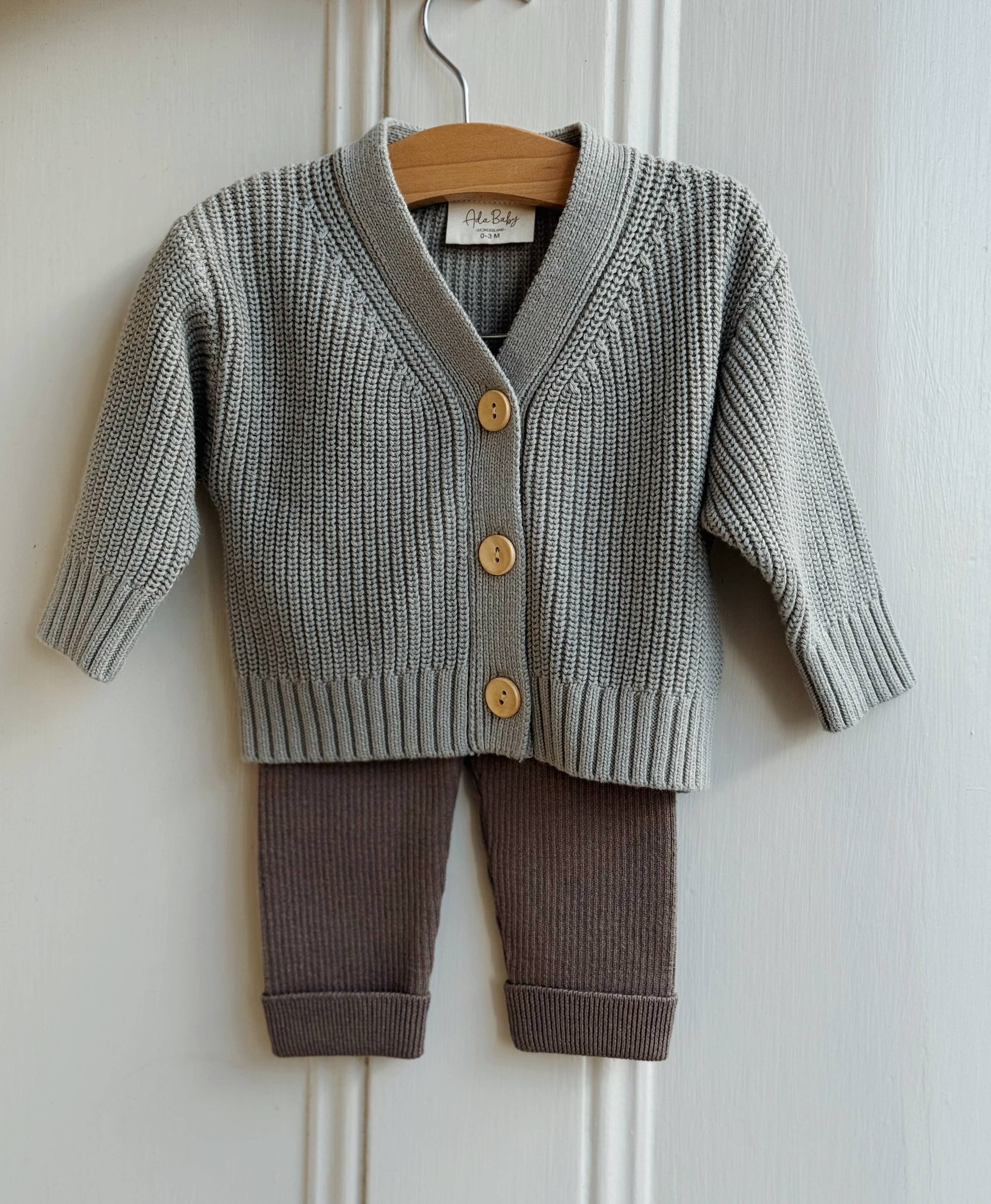 Ada Baby - Wholesale Knit Sweater - Baby - Cotton Baby Cardigan Sweater Light Green2