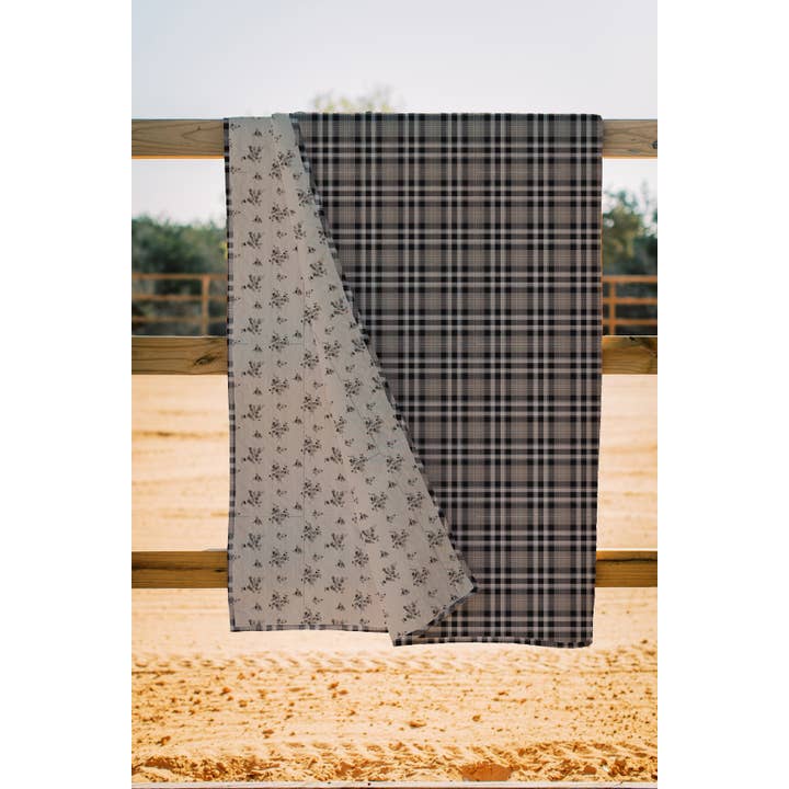 Edredón de Lino a Cuadros Remi para venta al por mayor de Ida Mae Home