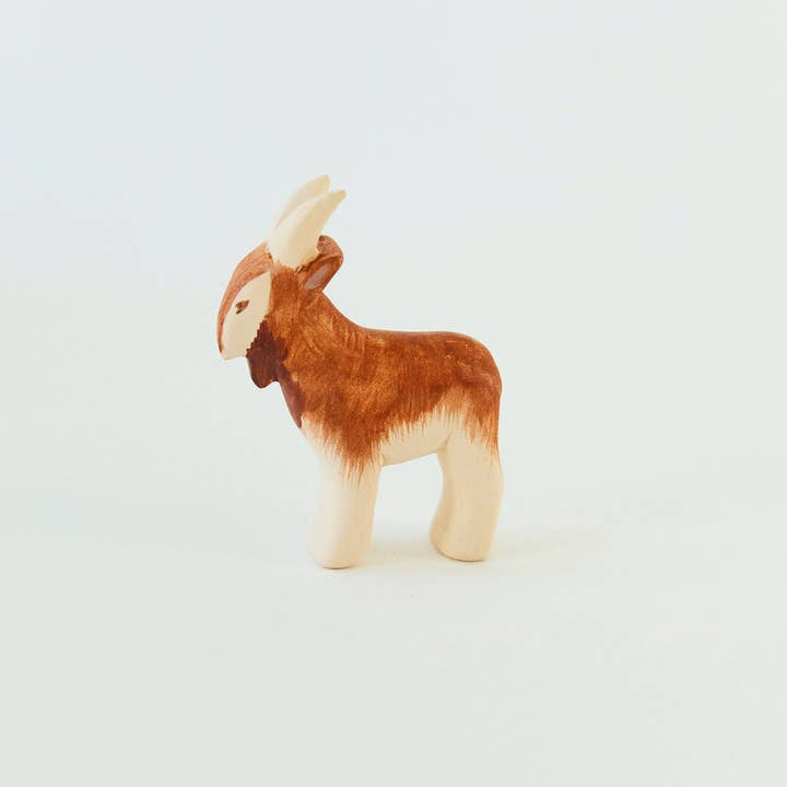 Wooden Painted Goat for wholesale by Sarah’s Silks