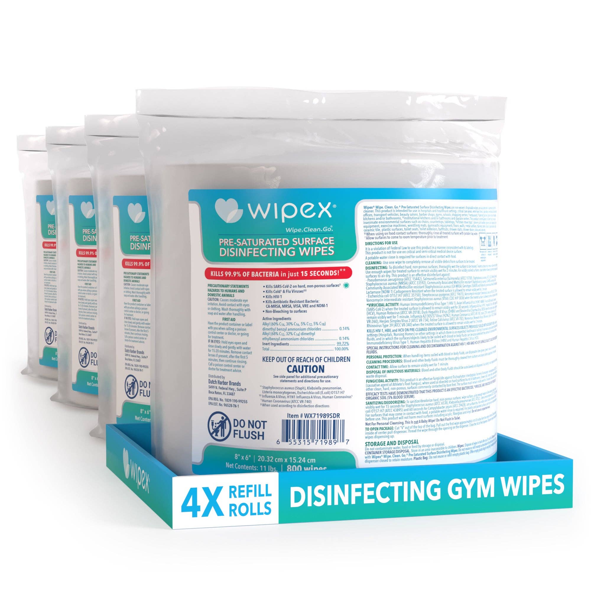 Wipex - Wholesale All-Purpose Cleaning Wipes - Wipex® EPA-Registered Disinfecting Wipes Roll 800ct.2