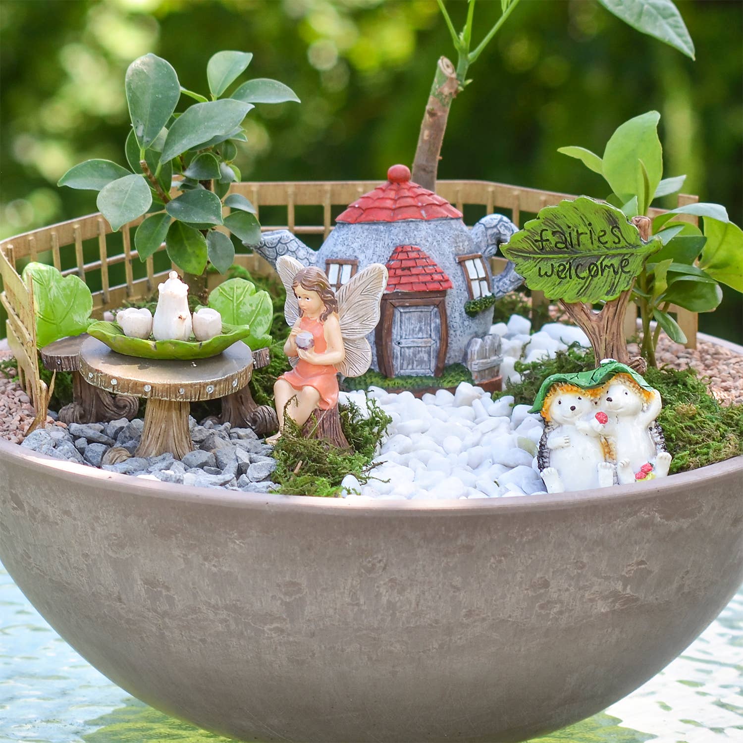Arcadia Garden Products - Wholesale Outdoor Ornament/Decor - Fairy Garden Kit - Tea Party5
