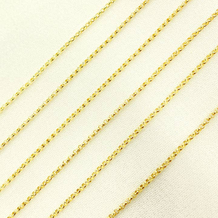 Tresor Jewelry Inc. - Wholesale Link & Chain Necklace - 030BETLGbyFt. 14K Solid Yellow Gold Rolo Link Chain3