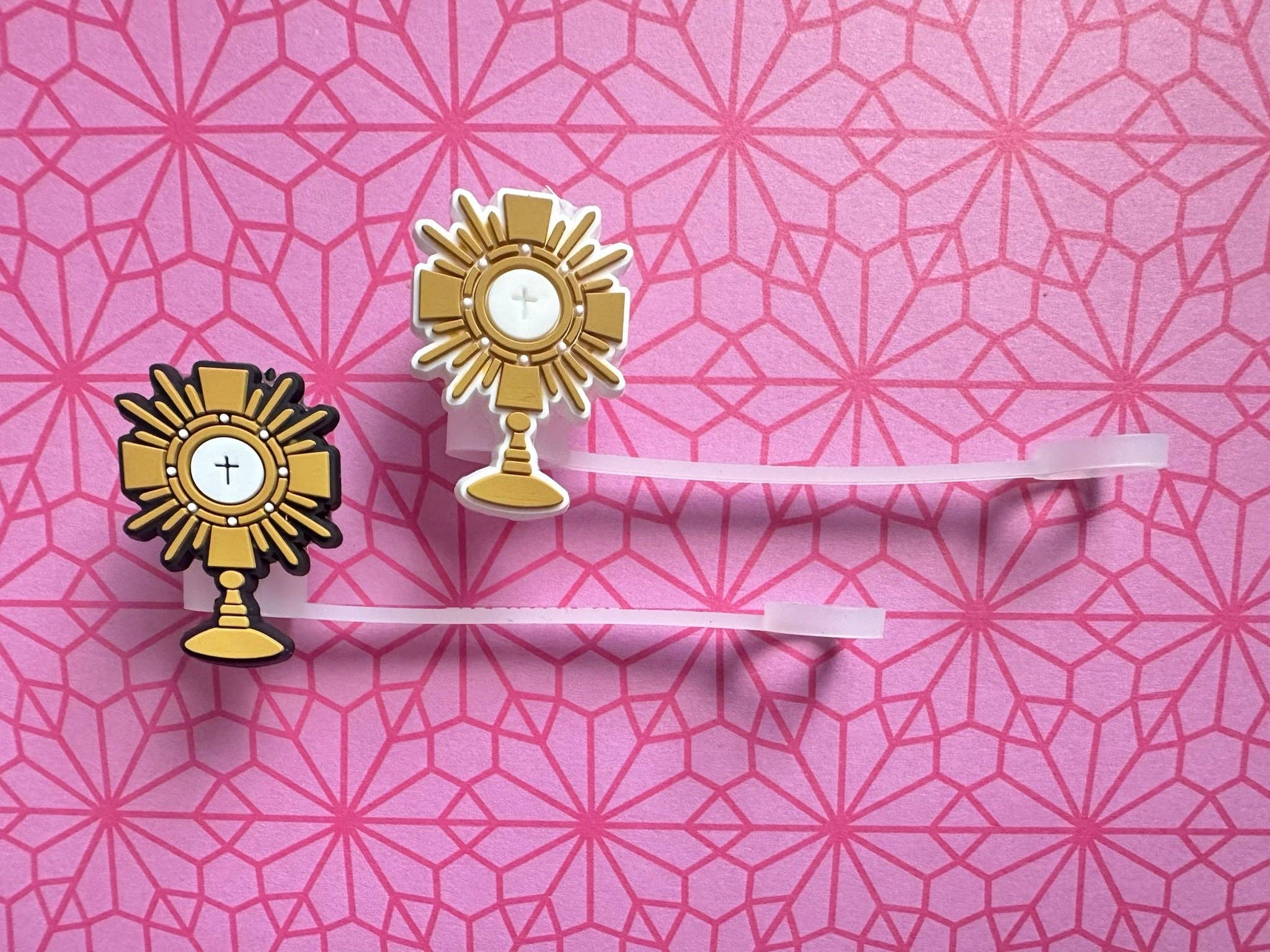 Saintly Heart LLC - Wholesale Drink Topper - Catholic Straw Toppers: Adoration (a 2 pack!)3