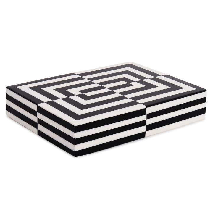 Handicrafts Home - Wholesale Decorative Box - Decorative Boxes Puzzle Slide Black & White in 7 Sizes1