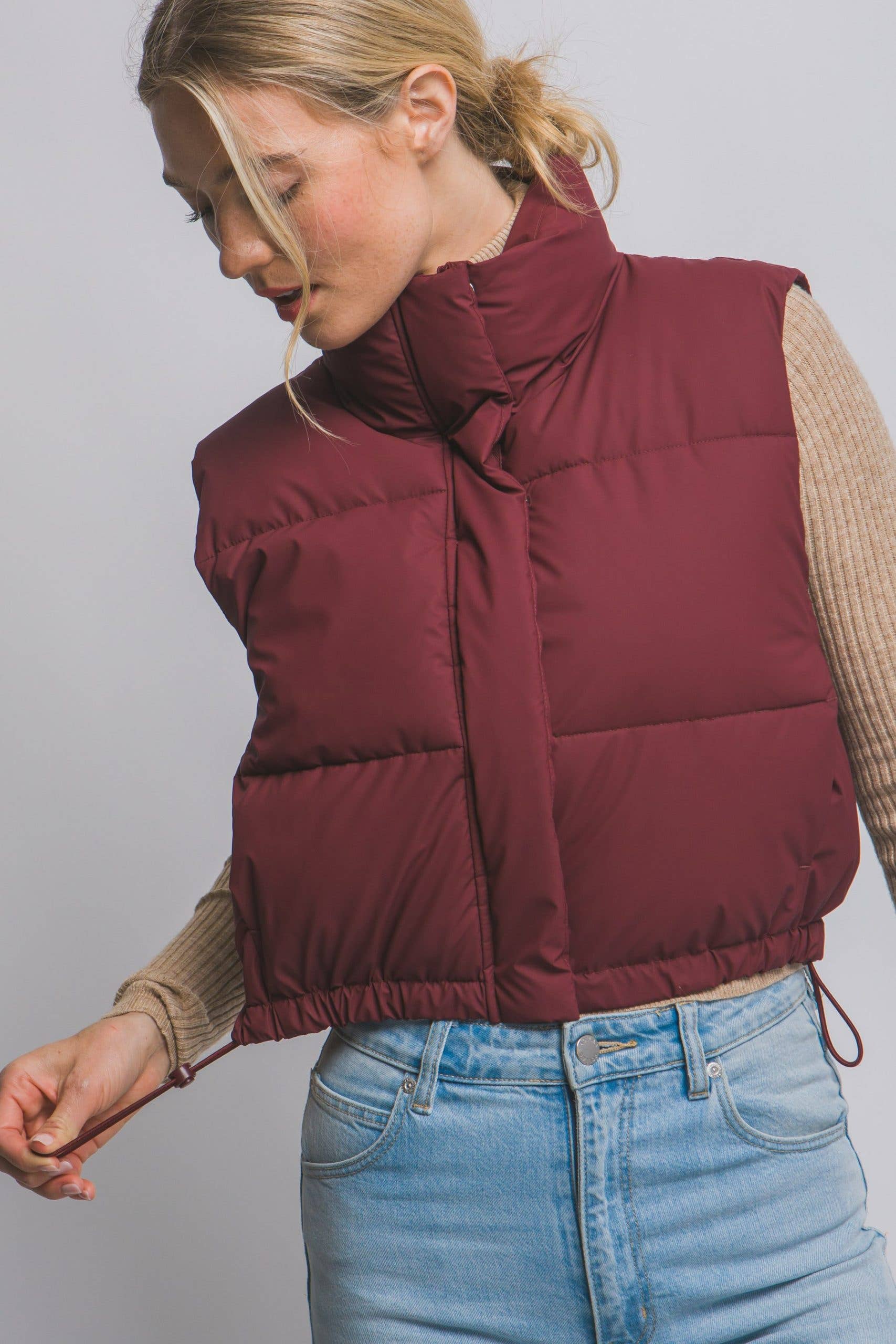 Vanilla Monkey - Wholesale Jacket - Women's - Cropped Puffer With Pockets1