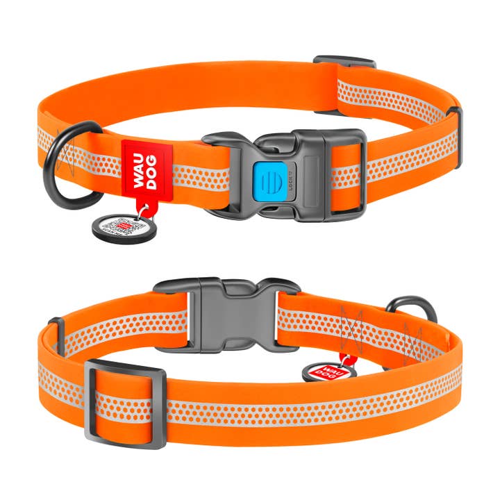 Waudog Collier réfléchissant imperméable, boucle en plastique, L pour la vente par COLLAR spolka z o.o.