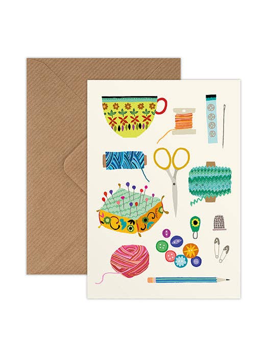 Haberdashery Greetings Card for wholesale by Brie Harrison Ltd