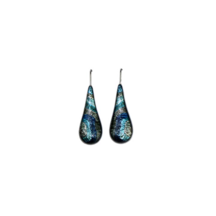Mo Resin - Wholesale Dangle Earrings - Aboriginal Dandle Drop Earrings Large Kerry Peron - D541W
