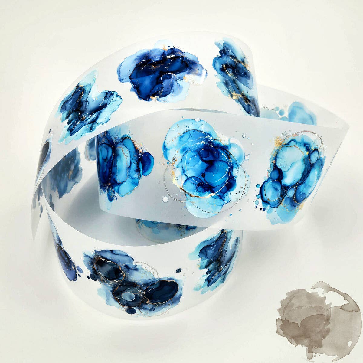 MIC & MIM Premium Paper Shop - Wholesale Washi Tape - MIC | PET Tape (Foiled & Embossed) : Blue Splash0