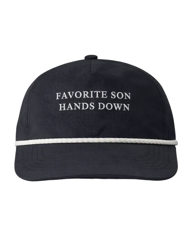 Favorite Son Hands Down Rope Cap, Black for wholesale by Lischka Brothers