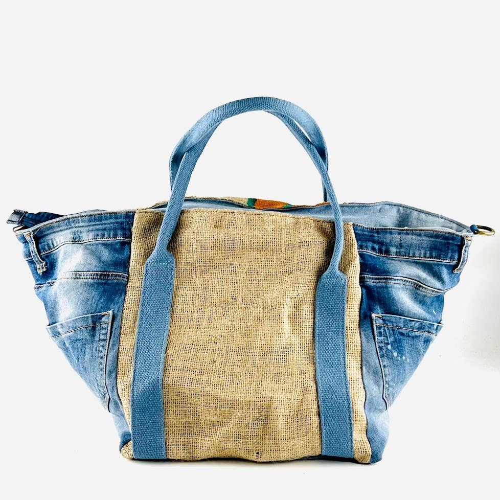 MILANO AMOUR - Wholesale Weekender Bag - Women's - NEW JERSEY DENIM MATCH JUTA POP COLOR TRAVEL CROSSBODY BAG0