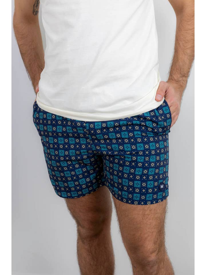 Custi Mikelo: Men's Clothing & Christmas Gifts - Wholesale Swim Shorts - Men's - Floral Navy Swimsuit8