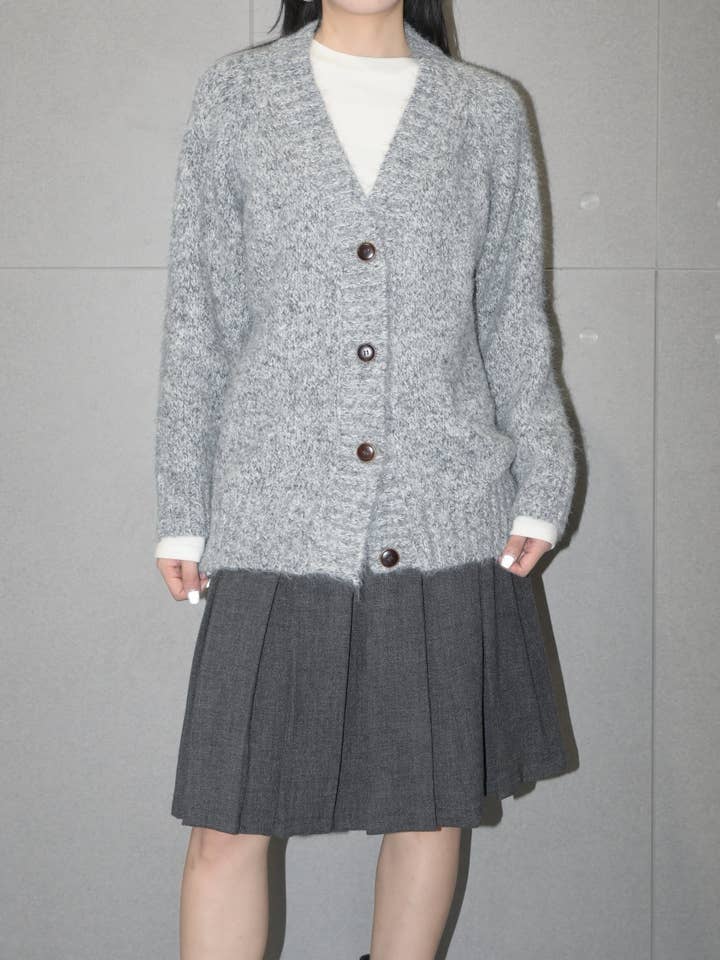 Übergroße Merinowoll-Strickjacke für den Großhandel von Blanc.Noize