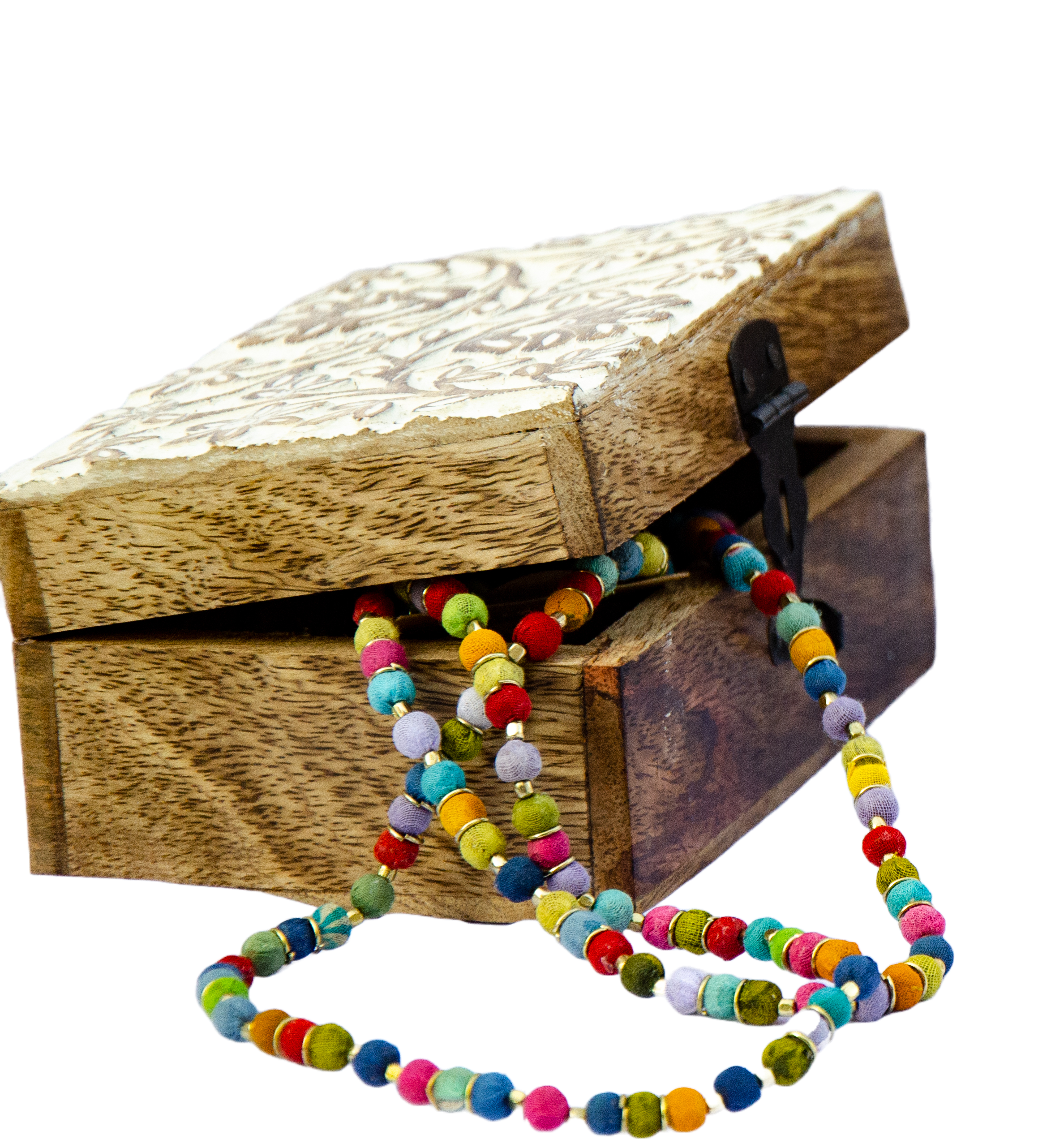 Hopes Unlimited - Wholesale Decorative Box - Wood Carved Box Whitewashed1