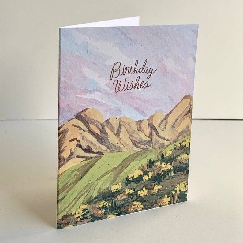 Little Salt Wagon – wholesale Birthday card – Birthday Wishes Mountain Greeting Card For Him4