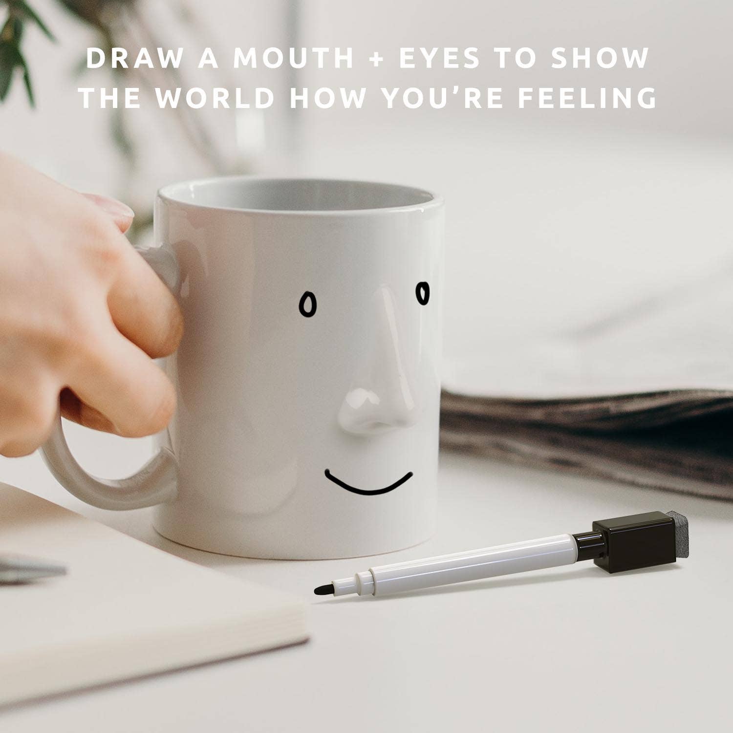 Pikkii – wholesale Coffee mug – My Mood Today Mug + Pen | Fun Personalised Face Mug Gift2