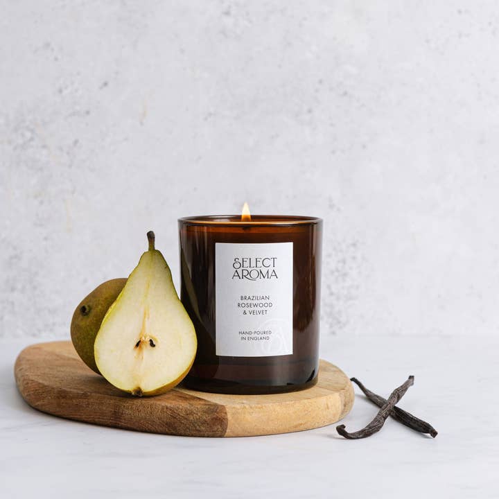Brazilian Rosewood & Velvet Luxury Soy & Coconut Wax Candle for wholesale by SELECT AROMA
