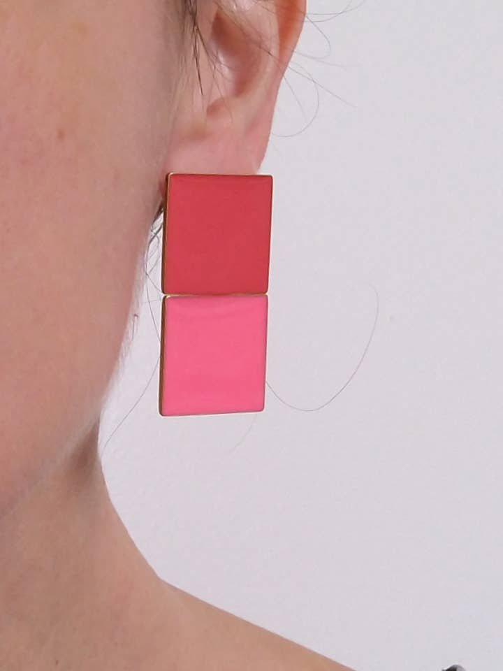 Rechteck Earrings for wholesale by sew a song