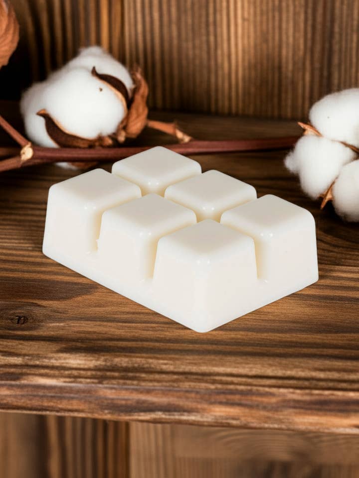 Fondants de cire de soja au coton frais – Parfum de linge propre fait main pour la vente par Kate's Candles co