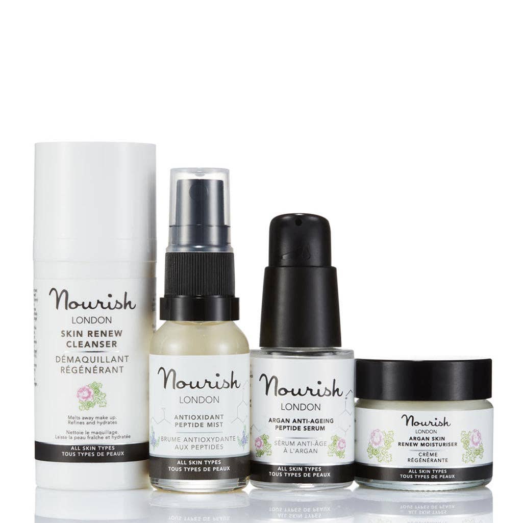 NOURISH LONDON - Vendita all'ingrosso Kit per la cura del viso - Set regalo anti-età per la cura della pelle all'argan1