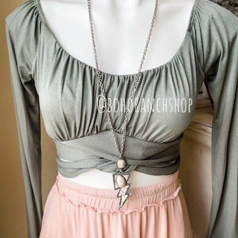 Boho Ranch Shop – wholesale Pendant/charm necklace – Lightning Bolt Necklace2