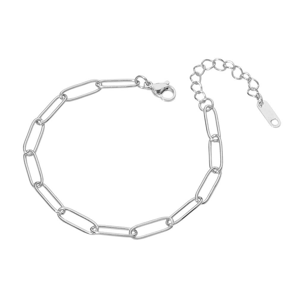 Sensibling Corp. - Wholesale Link & Chain Bracelet - Stainless Steel Paperclip Chain Bracelet4