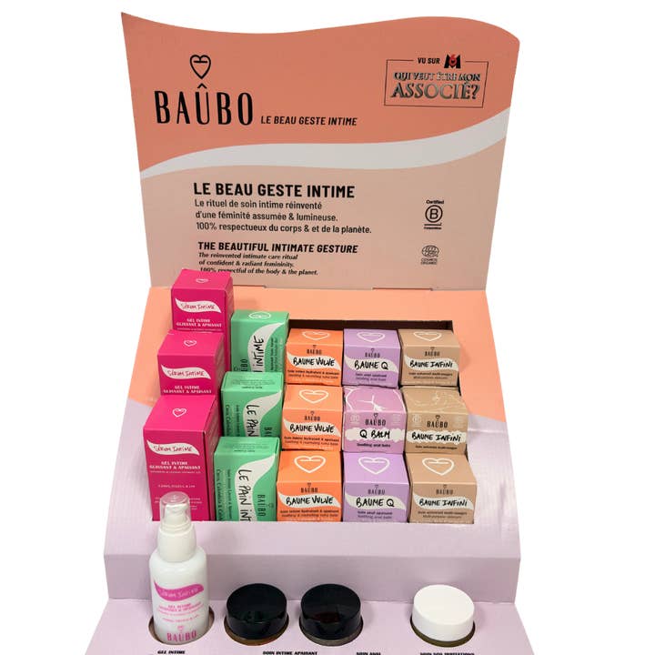 Pakkeimplantation 30 produkter - display + testere tilbudt for engroshandel hos BAÛBO