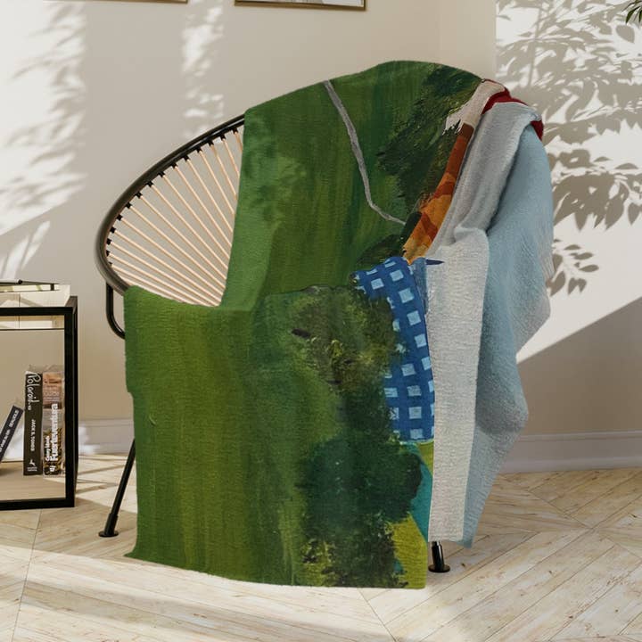 Houston Views Velveteen Minky Blanket for wholesale by See Joy Creative