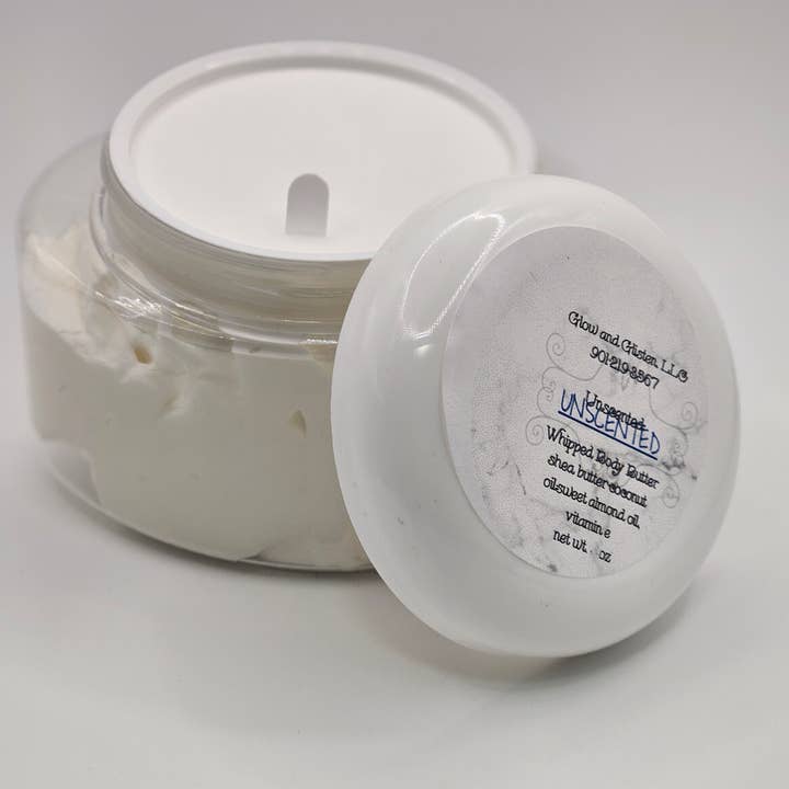 All- Natural Whipped Body Butter for wholesale by Candles by Glow and Glisten LLC