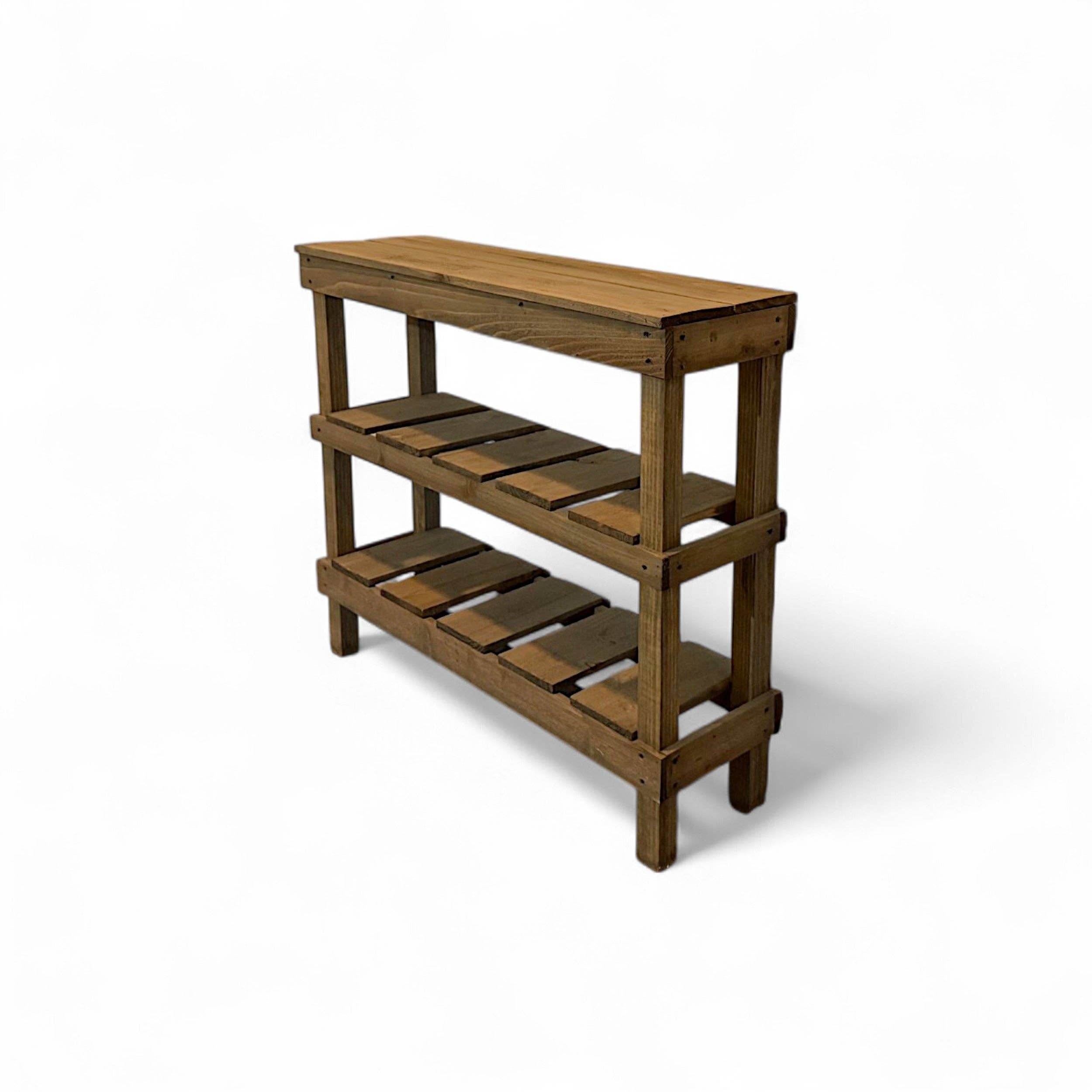 Intrinsic Haven - Wholesale Console Table - Rustic 3-tier Wooden Console Table – Handcrafted Entryway, Sofa, Or Hallway Table4