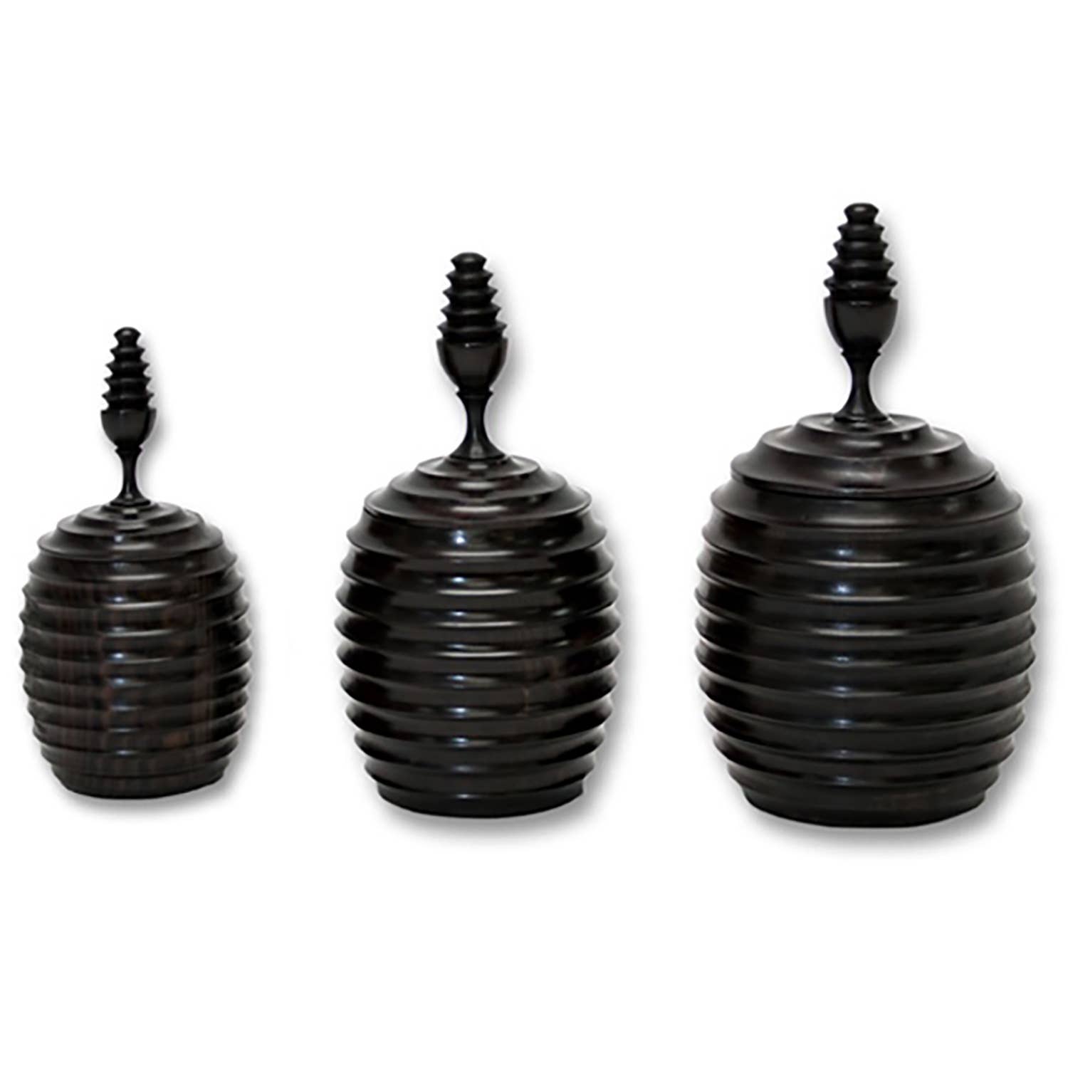 OUTPOST ORIGINAL - Vendita all'ingrosso Decorazioni da tavolo - Vaso in legno di ebano - Gamma Matola3