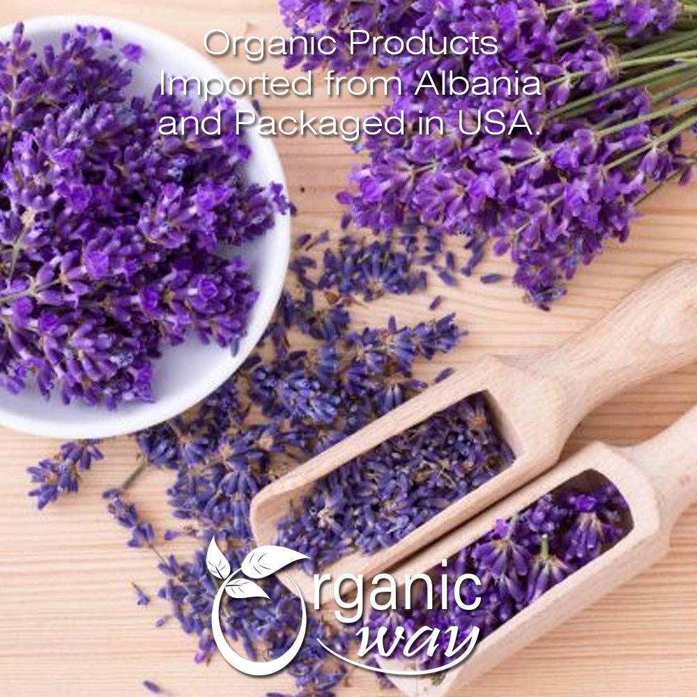 Organic Way LLC - Vendita all'ingrosso Erbe aromatiche - Boccioli di Fiori di Lavanda Essiccati Interi (Lavandula) - Raccolta Selvatica Europea | Certificato USDA e Kosher | Vegano, Non OGM e Senza Glutine | Sacchetto Richiudibile | 100% Crudo dall'Albania6