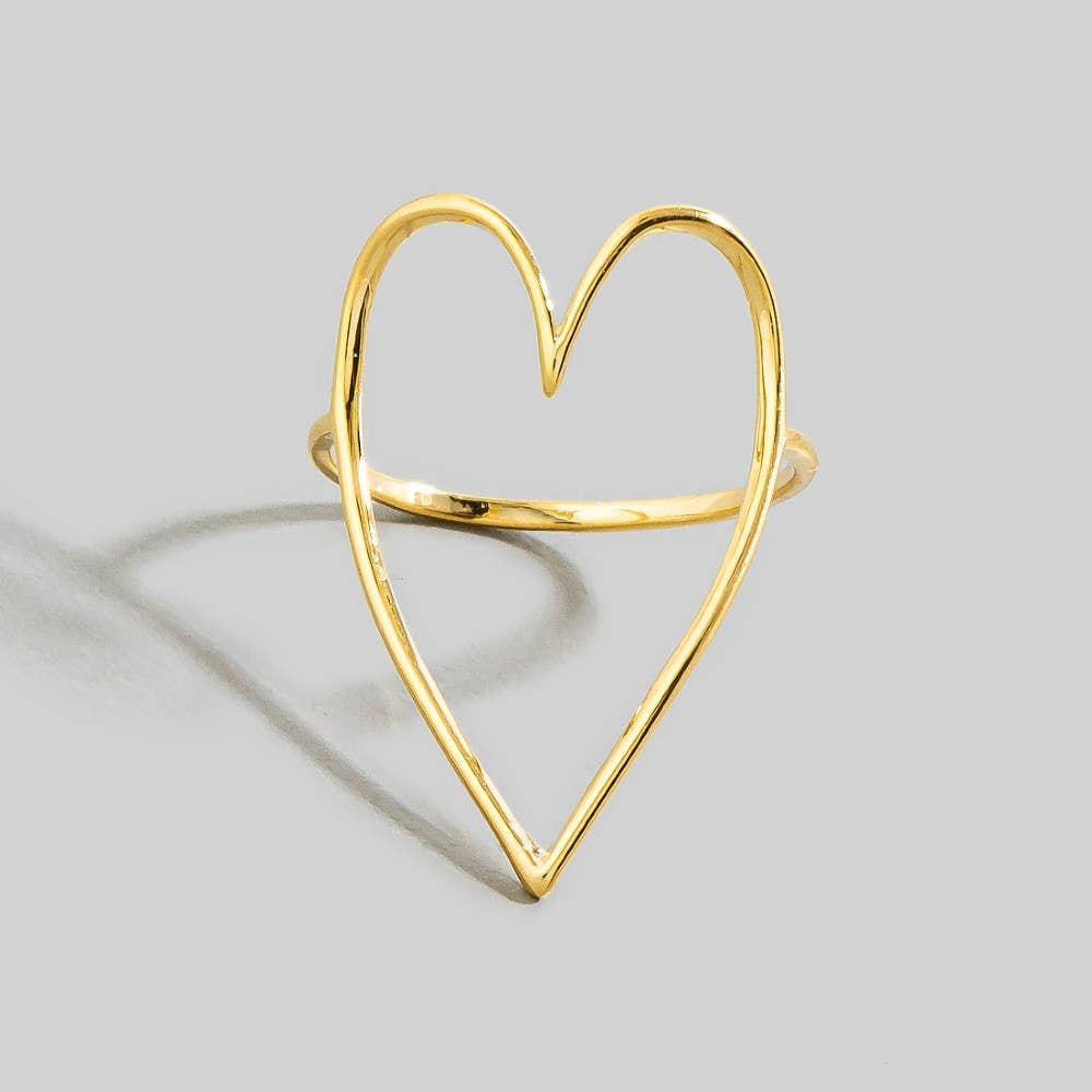 The Looks by Fame Accessories – Großhandel Band/Stapelring – Ring mit Herzausschnitt2