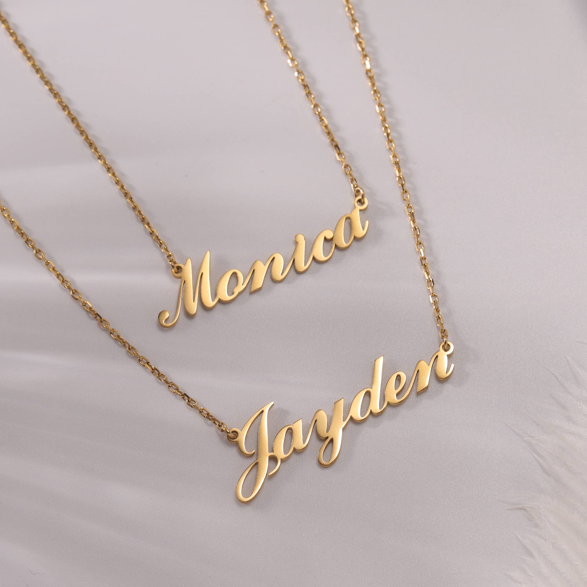 Bornagain Club - Wholesale Pendant/Charm Necklace - Personalized Two Name Necklace, Custom  Name Necklace JS6-283