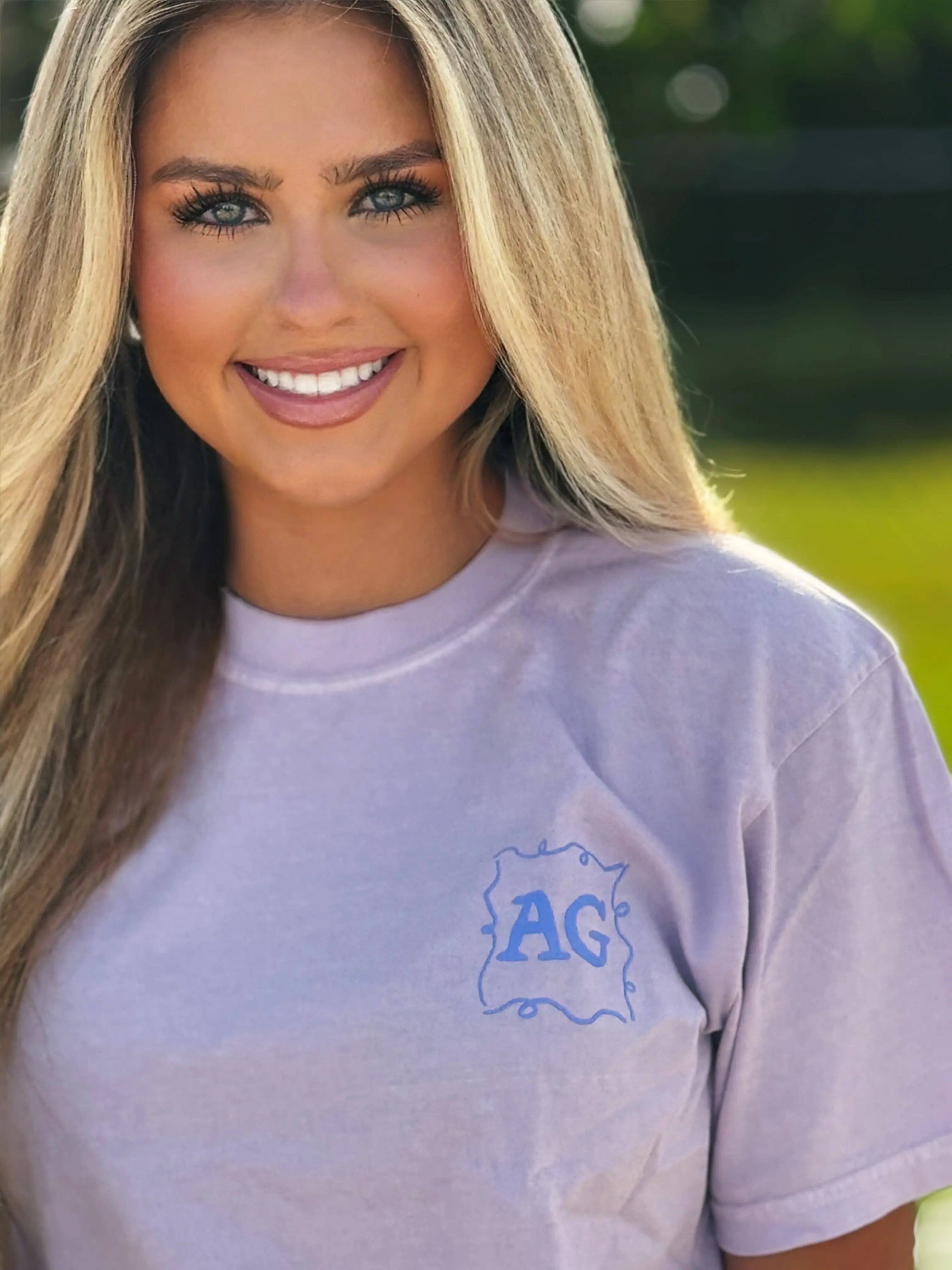 American Graham Apparel - Wholesale Screen Printed T-Shirt - Unisex - It's Giving Spring, Hydrangea Floral Graphic Tee3