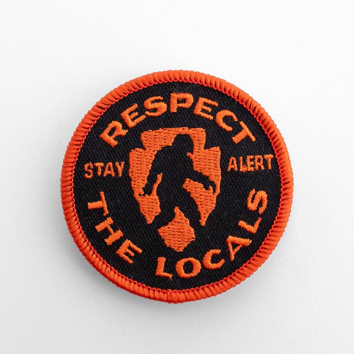 Respect The Locals Bigfoot Patch "Stay Alert" for wholesale by Squatchy