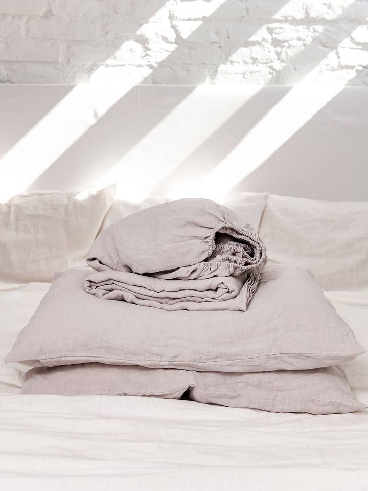 Linne lakan i Cream för wholesale av AmourLinen