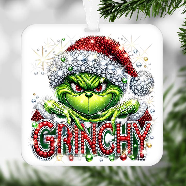 Ornement Monstre Vert Éclatant, Ornement Grinch, Noël pour la vente par Shades Jewelry & Gifts