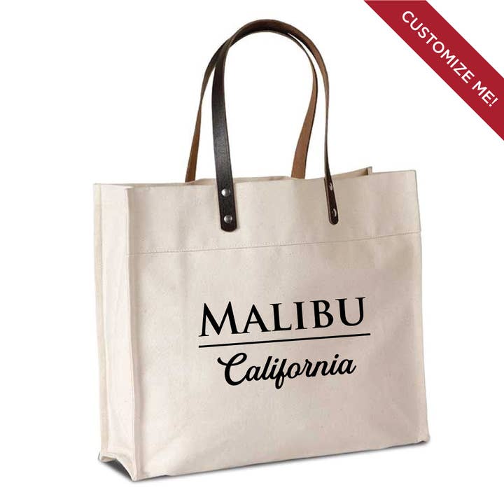 Your City and State - Custom Printed Cotton Nicole Tote for wholesale by Upper Lake Tote Bags