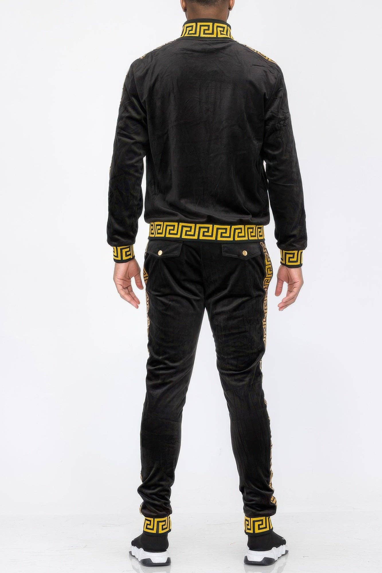 CC Wholesale Clothing – Großhandel Trainingsanzug – Herren – Track-Set Velours-Status-Druckanzug0