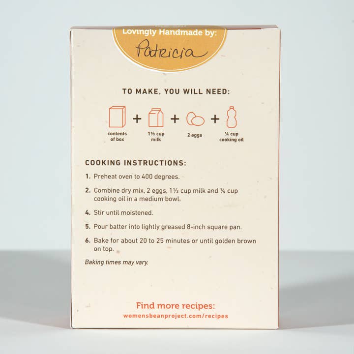 Women’s Bean Project - Wholesale Cornbread Mix - Golden Cornbread1