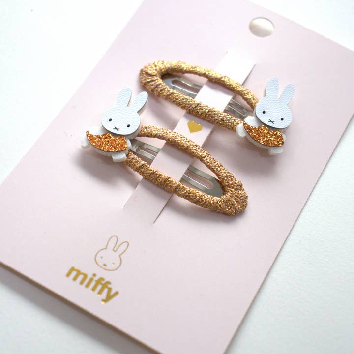 Yuko B - Wholesale Hair Clip - Kids - Miffy Bronze Barrettes Duo - Miffy x Yuko B Collection.5