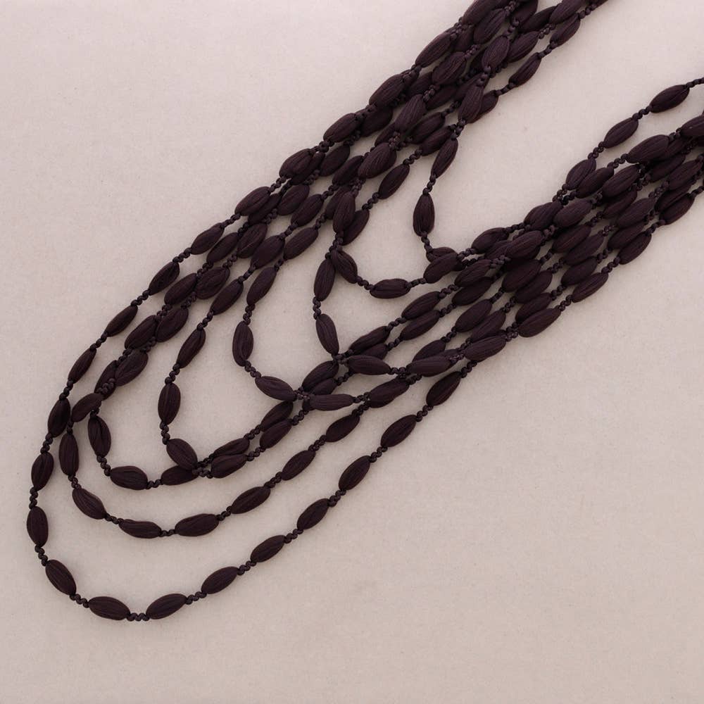 Sonata - Wholesale Woven Necklace - Multi Wool Bolitas Collar2