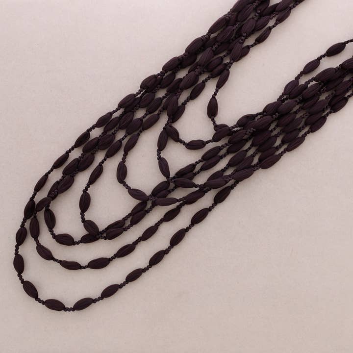 Sonata - Wholesale Woven Necklace - Multi Wool Bolitas Collar2