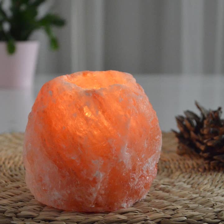 Himalaya Zoutkristal Kandelaar - Waxinelichthouder 500g voor wholesale door Zen'Arome