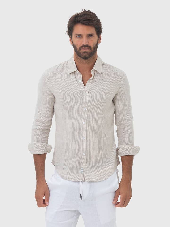 Phoenix Long Sleeve Linen Shirt for wholesale by Coast Clothing Co