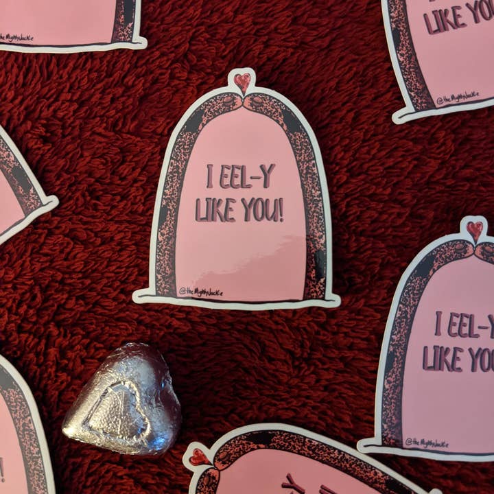 The Mighty Jackie - Wholesale Sticker - I Eely Like You Stickers1